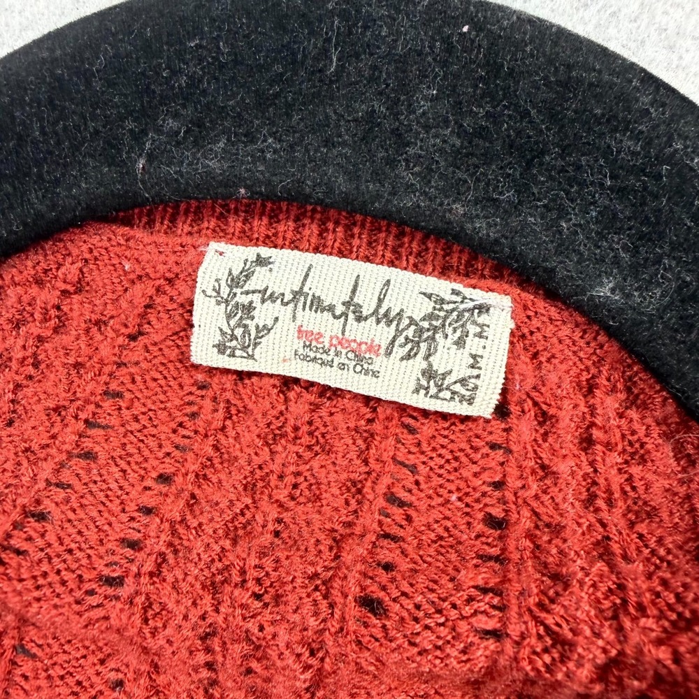 Intimately Free People Sweater Vest Womens Medium Rubies Knit Sheer Mock Neck - Picture 5 of 7